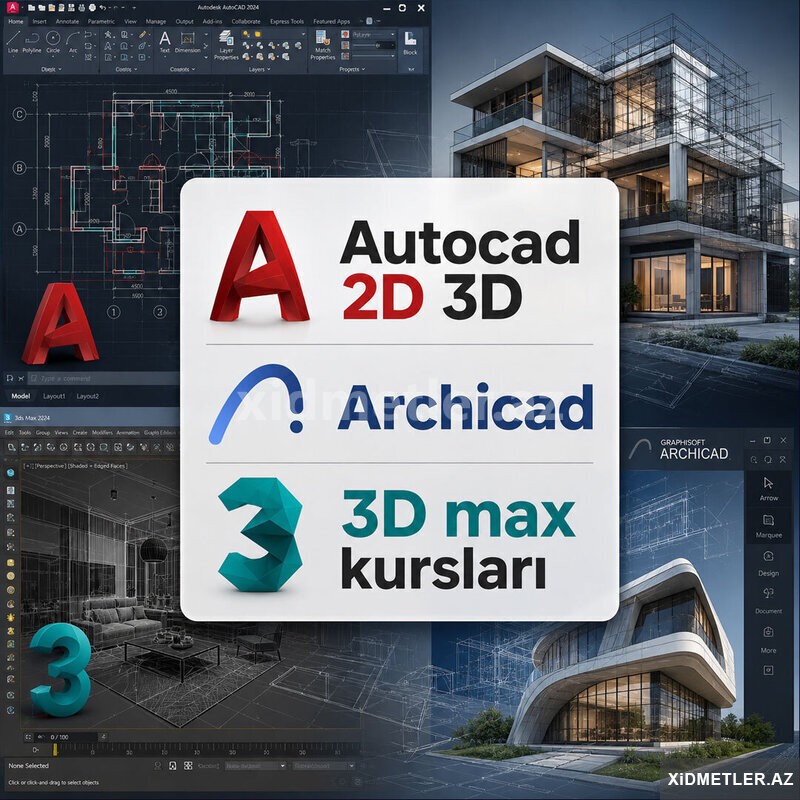 Autocad Archicad 3d max kursu Autocad Archicad 3d max kursu