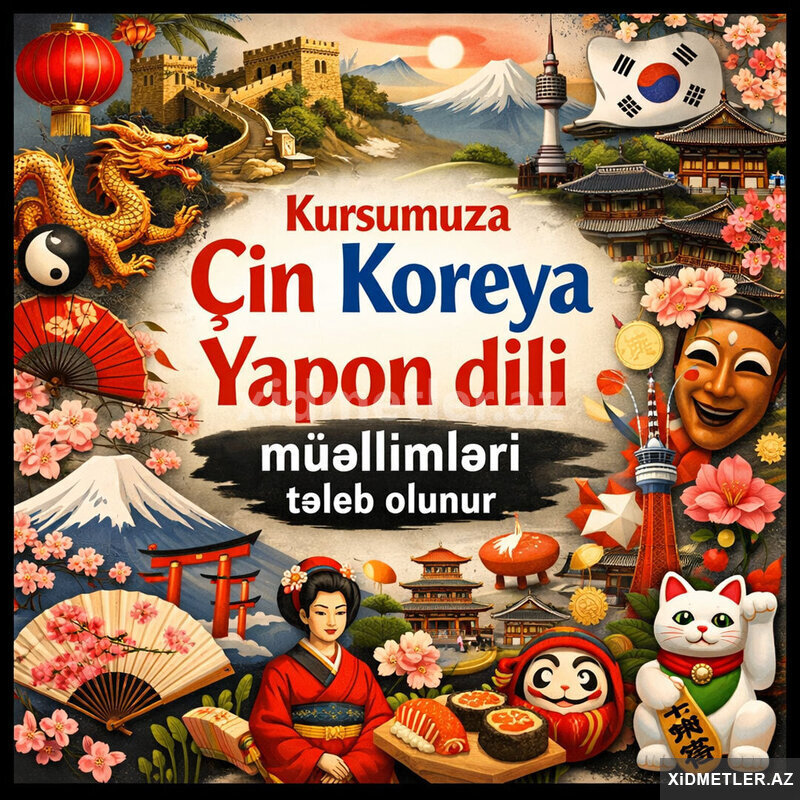 Çin Koreya Yapon dili müəlliməsi tələb olunur Çin Koreya Yapon dili müəlliməsi tələb olunur