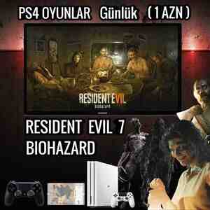PS4 Resident Evil: 7 Biohazard oyun icarəsi