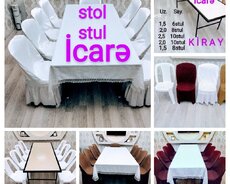 Stol stul icarəsi. Masa və oturacaq kirayəsi
