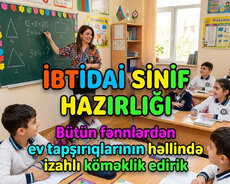 İbtidai sinif hazırlığı 1-4-cü sinif Uşaqlar üçün