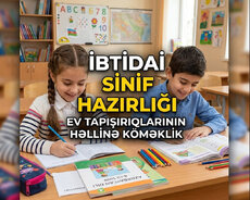 İbtidai sinif hazırlığı ev tapşırıqlarının izahlı həlli