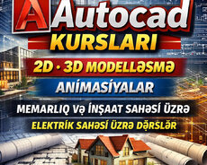 Autocad 2d 3d modelləşdirmə dərsləri