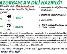 Azərbaycan Dili hazırlığı