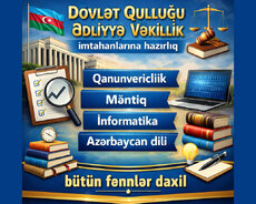 Dövlət qulluğu imtahanına hazırlıq bütün fənnlr daxil