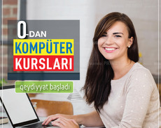 "0"-dan professional səviyyəyə qədər kompüter kursları