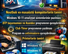 kompüter Proyektor noutbuk printer temiri