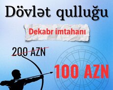 Dövlət qulluğu dekabr imtahani üçün qeydiyyat başladı