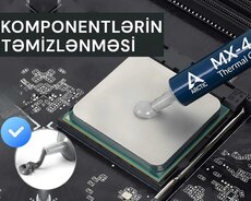 Komponentlərin təmizliyi və termopastaların yenilənməsi