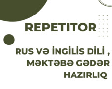 İbtidai sinif, rus və ingilis dili repetitor