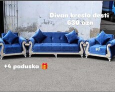 Divan və kreslo desti