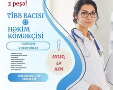 Tibb bacısı+həkim köməkçisi kursu