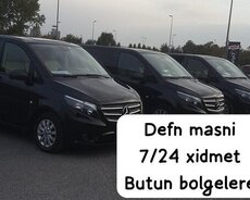 Dəfn üçün cənazə maşını 24 saat