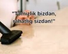 Təmizlik işləri görürəm