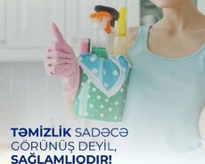 Təmizlik işləri görürəm