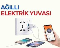 Ağıllı universal elektrik yuvası USB