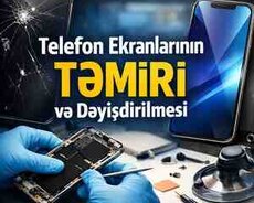 Telefon ekranlarinin dəyişdirilməsi