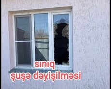 İkiqat şüşə dəyişilməsi