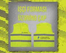 İşçi forması üzərinə çap