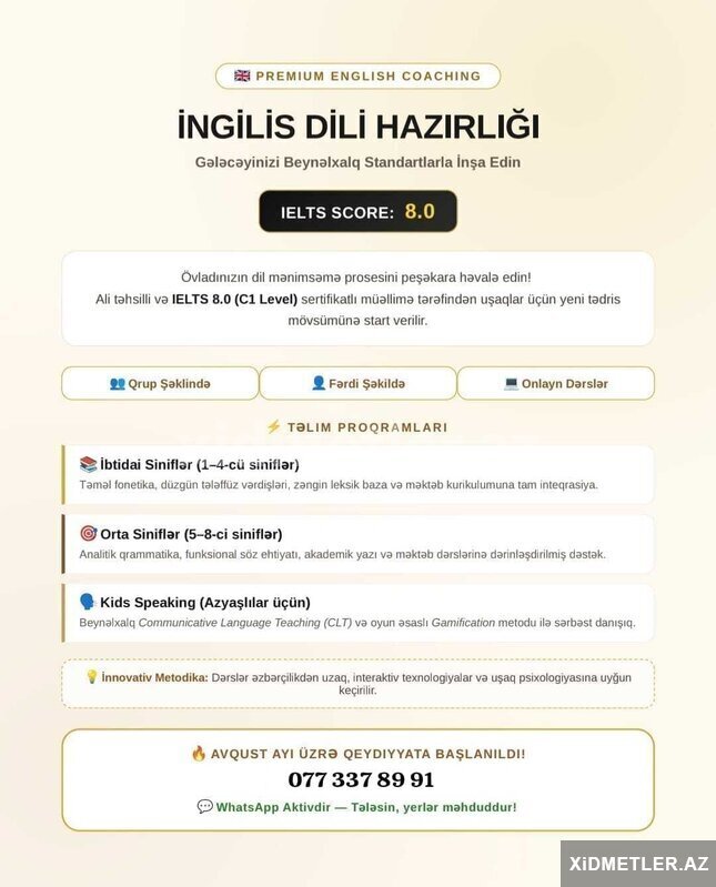 İngilis dili hazırlığı İngilis dili hazırlığı
