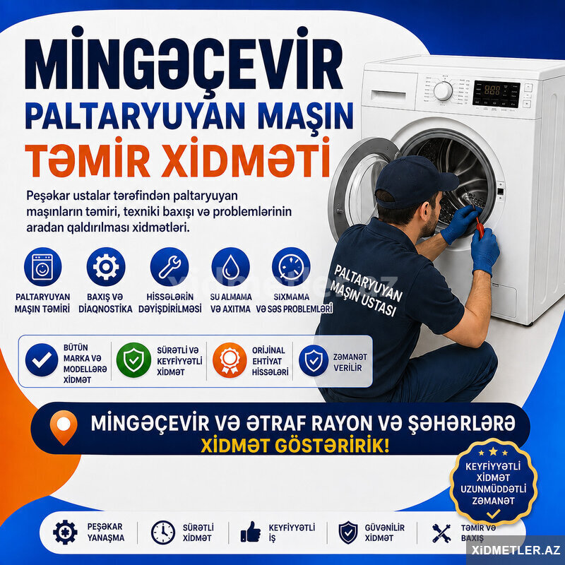 Mingəçevir paltaryuyan maşın təmiri Mingəçevir paltaryuyan maşın təmiri